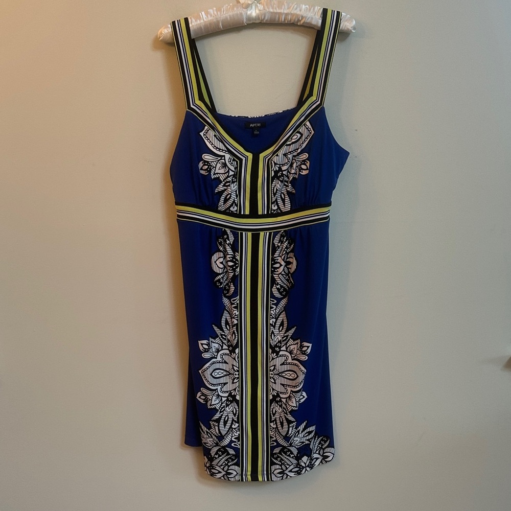 Apt. 9 Blue and White Floral Mini Dress